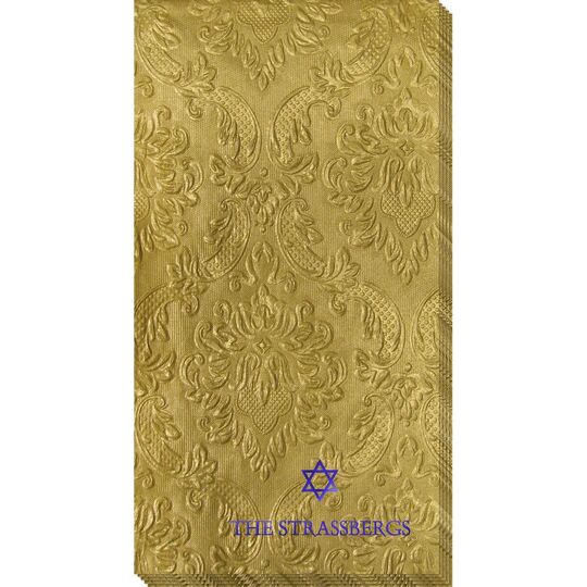 Little Star of David Carte Embossed Guest Towels